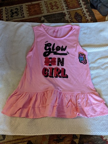 Tank Top JoJo Siwa Glow On Girl Ruffle Tunic - Taille Medium, Neuf Avec étiquettes