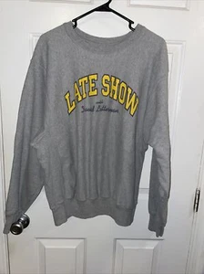 Vintage Late Show David Letterman Sweatshirt USA Cross Grain Reverse Weave M - Bild 1 von 10
