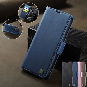 For iPhone 16e 15 Pro Max 14 13 12 11 Leather Magnetic Flip Card Wallet Case - Picture 1 of 22