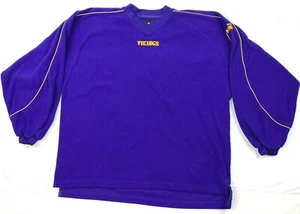 Vintage 80s Minnesota Vikings V Neck Lg Fleece Pullover Sweater NFL - Picture 1 of 9