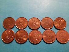 Lot Of 10 1990s 🇨🇦 Canada 1c Penny  Nice Grade Bright Red