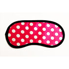 Colourful Polka Dots Patterned Suede Sleep Masks Lightweight Travel Eye Masks