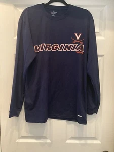russell University of Virginia Cavaliers long sleeve shirt navy blue size large - Picture 1 of 4