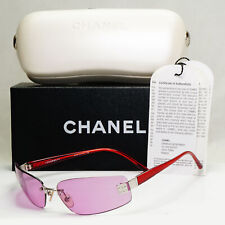 Chanel Sunglasses 2005 Vintage Rimless Magenta Pink Red 4018 c.147/76 070224
