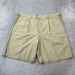 Haggar Shorts Men's 40 Tan Pleated Front Classic Fit - Picture 1 of 9