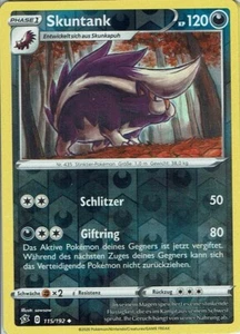 Pokemon Card SWSH02 Clash The Rebels No. 115/192 Skuntank Reverse Holo - Picture 1 of 1