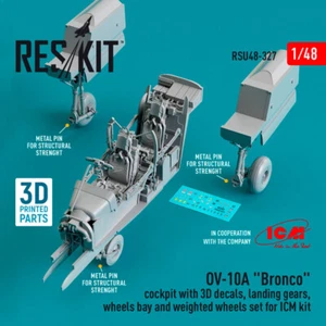 1/48 OV-10A Bronco Cockpit, Landing Gears, Wheels bay, Wheels set for ICM - Picture 1 of 1
