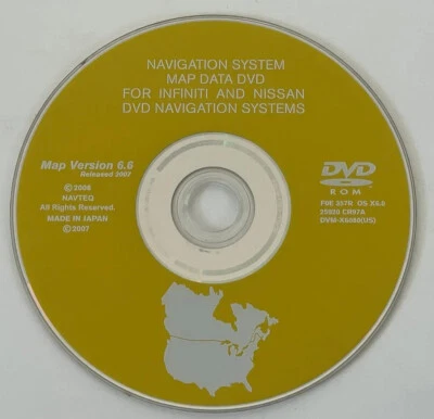 INFINITI FX45 FX35 G35 M45 QX56 Nissan 350Z NAVIGATION DVD Ver 6.6 NISSAN OEM🟠 - Image 1 of 4