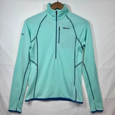 Marmot Pullover Lightweight Active Fleece Top Athletic 1/2Zip Teal Blue Sz Small - Image 1 of 4