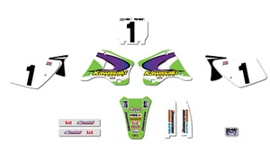 1994-1998 KAWASAKI KX125 KX250 Graphic Kit Jeff Emig Replica Decal Sticker 21mil - Picture 1 of 3