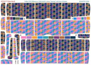 Aviattic Decals 1/32 FOKKER D-VII (OAW BUILT) 5-COLOR LOZENGE & LINEN RIB TAPES - Picture 1 of 1