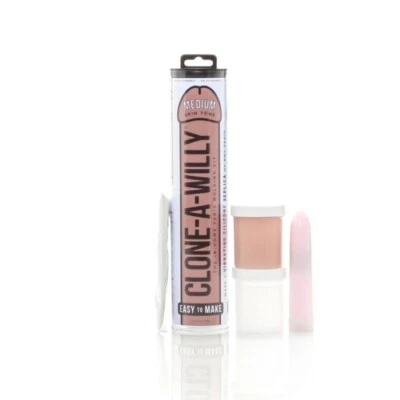 Kit Clone-A-Willy | Tono de piel medio | Consolador vibrador de silicona | Moldura hágalo usted mismo Foto 1 de 2