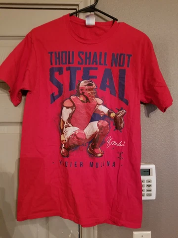 St. Louis Cardinals Shirt Yadier Molina Thou Shall Not Steal Sport Cotton Tee M Cover