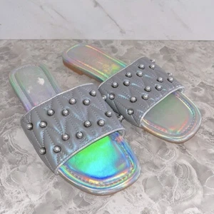 NEU Karl Lagerfeld Madyson Imitation Perle holographische Folie Gr. 7,5/38 - Bild 1 von 5