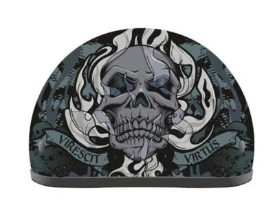 Casco Wicked Skull medio 1/2 con visera XS extra pequeño de Kali DOT Harley Bobber Foto 1 de 4