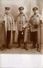Wwi Or Wwii German Soldiers Officers? Swords Walking Stick ~ Rppc Real Photo