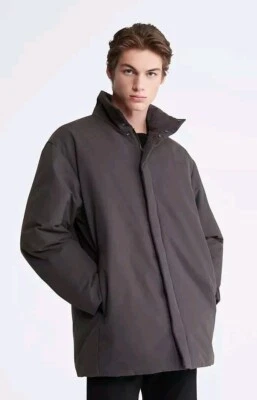 Abrigo Calvin Klein mezcla de algodón y nailon precio de venta sugerido por el fabricante $228 gris - talla M Foto 1 de 4