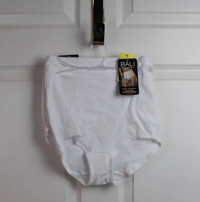 NUEVO CON ETIQUETAS PAQUETE DE 2 calzoncillos Bali Light Control algodón moldeador ropa interior blanco liso talla M Foto 1 de 4
