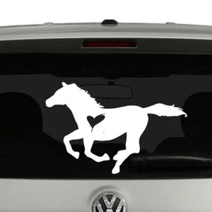 Horse Lovers Galloping Horse with Heart Vinyl Decal Sticker - Picture 1 of 2