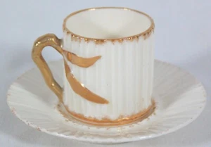 RARO! ANTICO SET TAZZE E PIATTINI PORCELLANA FINE CARLSBERG AUSTRIA DEMI / DEMITASSE - Foto 1 di 9