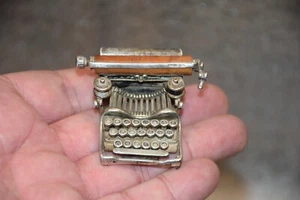 Vintage Rare Typewritter Typewritting Machine Miniature 925 Portuguese Silver - Picture 1 of 11