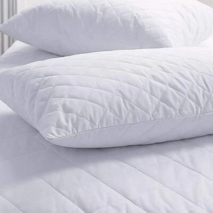 Zipped Quilted Waterproof Pillow Protector 100% Cotton Pillow Cover 2 & 4 Pack - Picture 1 of 5