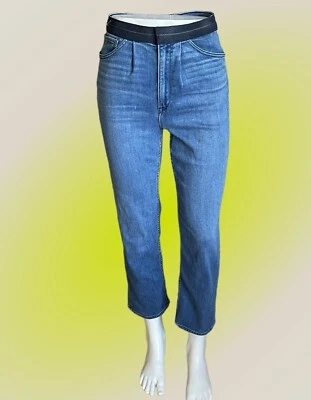 3x1 Women’s Mom 90s Style Ankle Crop Pleat Front Highwaist Denim Jeans Size 24 - Image 1 of 4