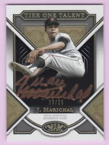 JUAN MARICHAL 2023 Topps Tier One Talent Bronze Ink Auto SSP GOLD /25 Giants HOF - Picture 1 of 2