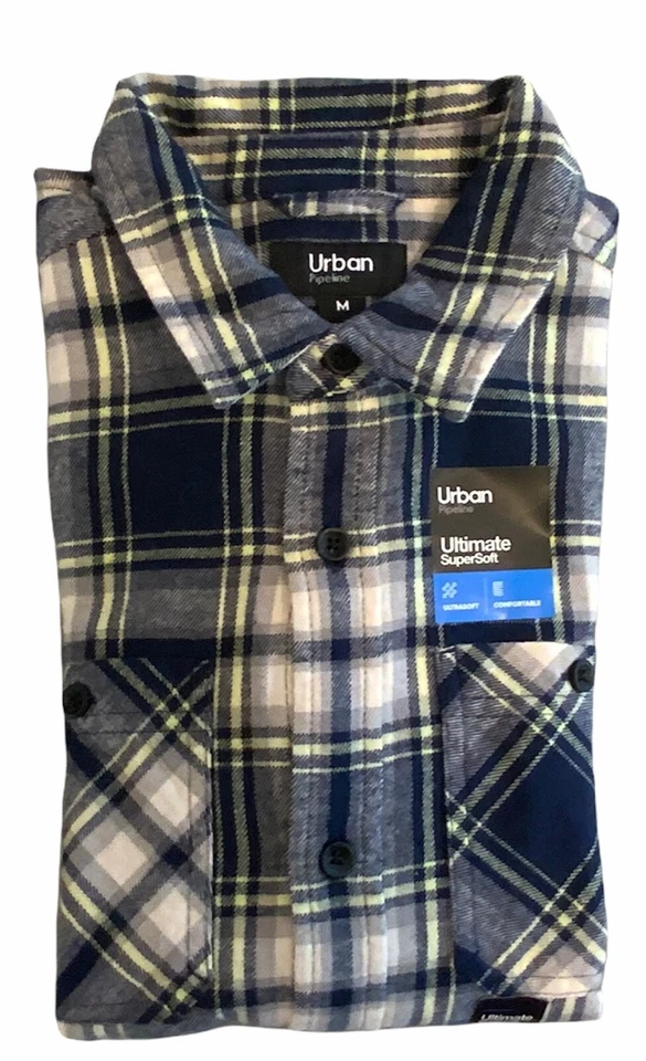 Camisa de franela a cuadros de dos bolsillos Urban Pipeline para niños grandes Foto 1 de 1