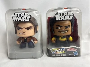 Lot Of 2 Hasbro Mighty Muggs Star Wars Han Solo & Lando Calrissian - Picture 1 of 7