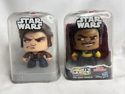 Lote de 2 Hasbro Mighty Muggs Star Wars Han Solo y Lando Calrissian Foto 1 de 4