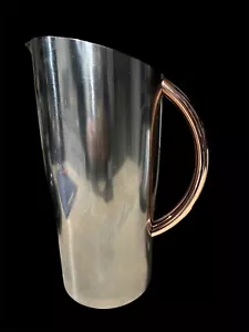 Williams Sonoma Stainless Steel Large Water Juice Pitcher Art Deco Modern - Picture 1 of 5