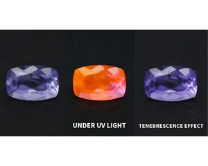 Natural Color Change Hackmanite 0.31 Carat 5.5x3.7 MM Cushion Shape Faceted Gem - Picture 1 of 10