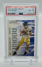 Tom Brady 2000 Skybox Impact #27 Rookie Card PSA 8