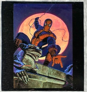 8 x 9 1/2 SPIDERMAN Chrom Kunst von Greg Hilderbrandt mit Prägung - Bild 1 von 10