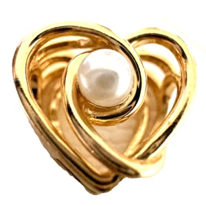 NEW💕 Pandora 14k Swirling Heart Freshwater Cultured Pearl Charm 752636C01 - Picture 1 of 5