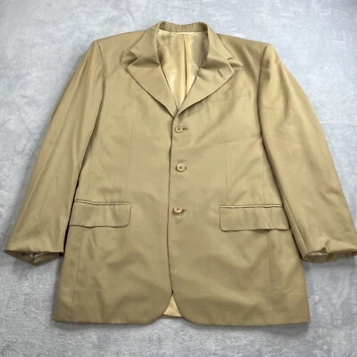 Isaia Napoli Hombres 40R 100% Lana Beige Marrón Marco 3 BTN Blazer Chaqueta Abrigo Rollo Foto 1 de 4