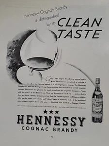1935 Hennessy Cognac Brandy Fortune Magazin Druck Werbung Glas Flasche Art Deco - Bild 1 von 2