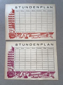 DDR Kult Stundenplan 2 Stück - Bild 1 von 1