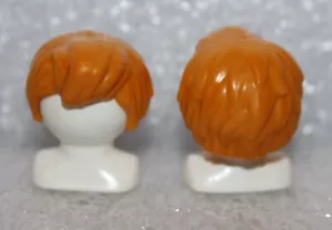 Playmobil Haare 2 Perücken dunkelblond " Locke " Soldaten Piraten - Picture 1 of 2