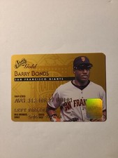 BARRY BONDS 1995 Donruss Studio Gold #7 of 50 San Francisco Giants 