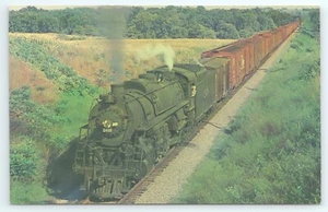 Postcard Illinois Central 2400 Class 4-8-2 #2458 Freight Mainline of Mid America - Picture 1 of 2