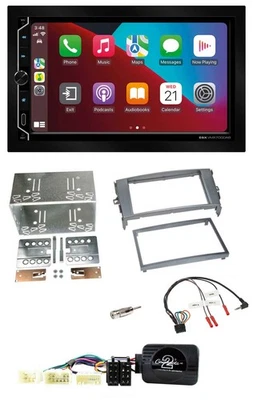 ESX 2DIN DAB USB Lenkrad Bluetooth Autoradio für Toyota Auris 2007-2011 anthrazi - Bild 1 von 4