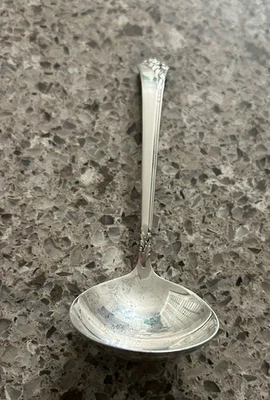 Concha vintage de prata esterlina herança rosa damasco - Imagem 1 de 4