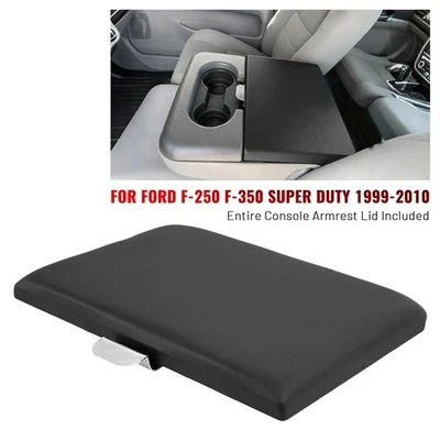 For Ford F-250 F-350 Super Duty 1999-2010 NEW Center Console Lid Black - Image 1 of 4