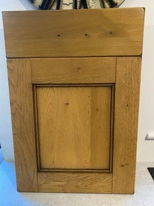 SOLID PIPPY OAK DOOR 500 X 555 HIGH + 500 X 160 HIGH DRAWER FRONT STOCK DZ444 - Picture 1 of 8
