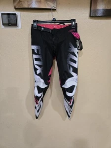 Fox racing 180 Girls Pants Motocross Bike Black/ Pink Size M /10) - Picture 1 of 6