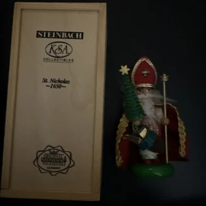 Vtg  Steinbach St Nicholas 1650 KSA Collectible Mini Nutcracker W/Box 6” Germany - Picture 1 of 6