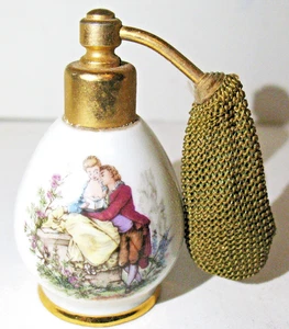 Empty Limoges France Porcelain Perfume or Cologne Atomizer - Picture 1 of 6
