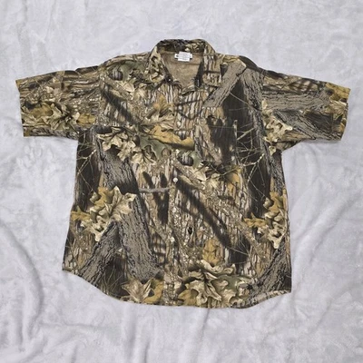 Columbia Vented Camo Hunting Shooting Shirt Short Sleeve Button Up Men's Medium - Image 1 of 4